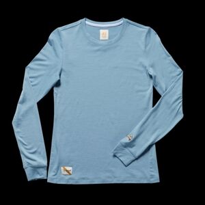 Tracksmith Harrier Long Sleeve Merino Wool Top Blue XS